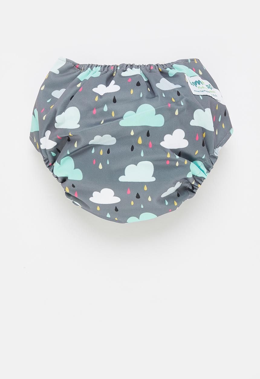 Bamboo Baby - Newborn all in one nappy - cloud