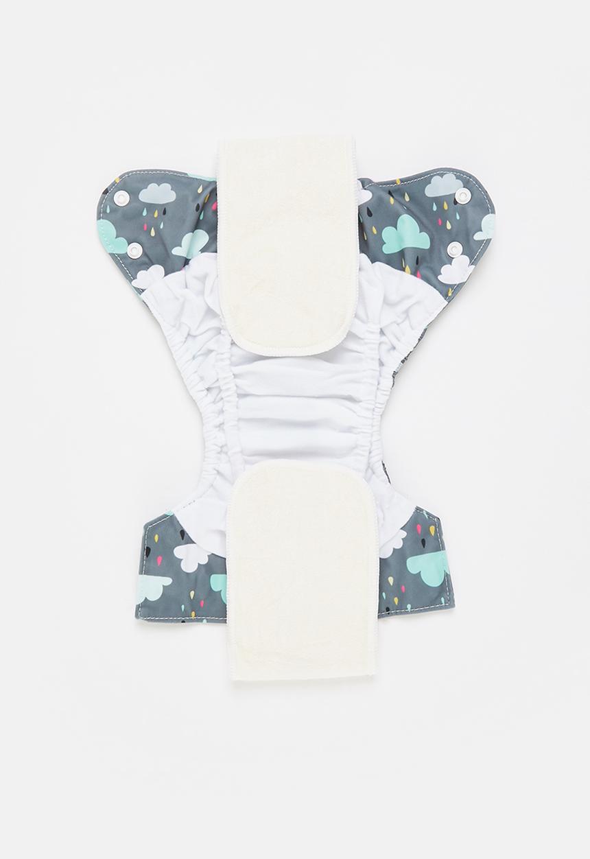 Bamboo Baby - Newborn all in one nappy - cloud