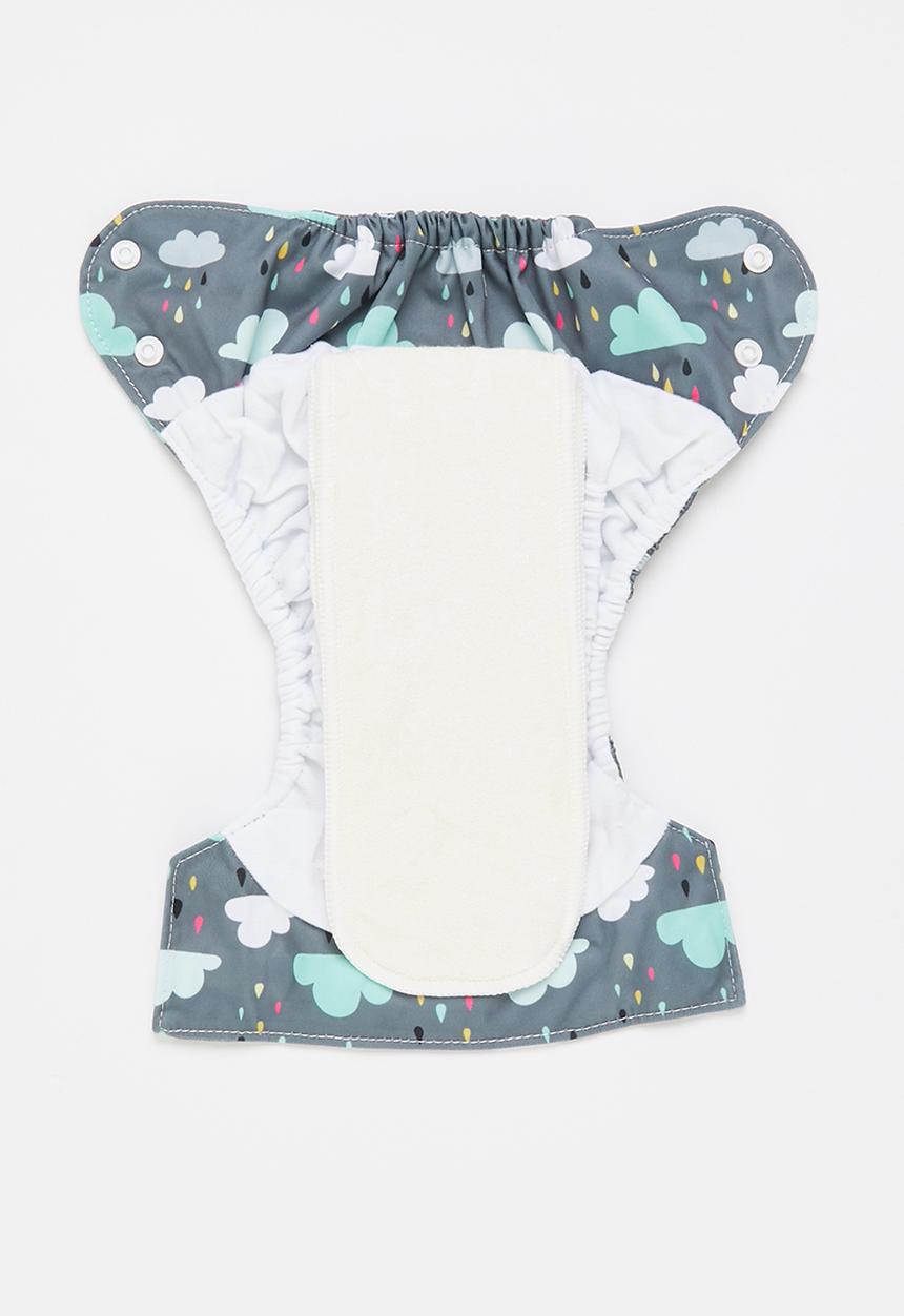Bamboo Baby - Newborn all in one nappy - cloud