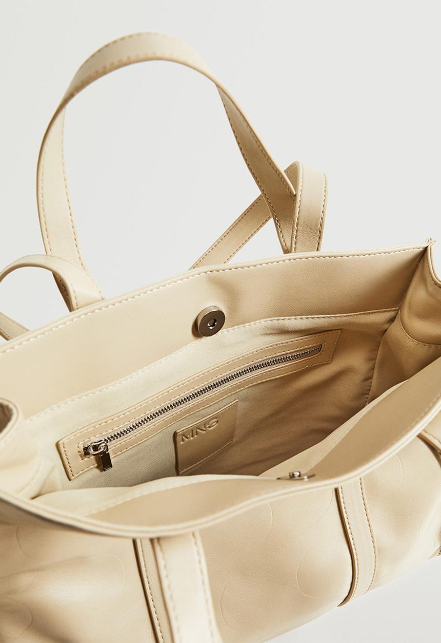 MANGO - Double handle shopper bag - ecru