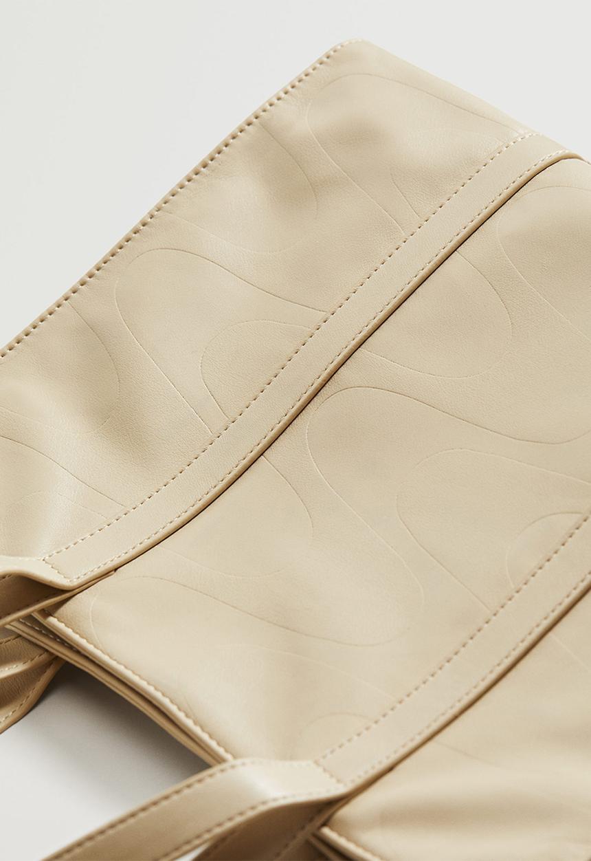 MANGO - Double handle shopper bag - ecru