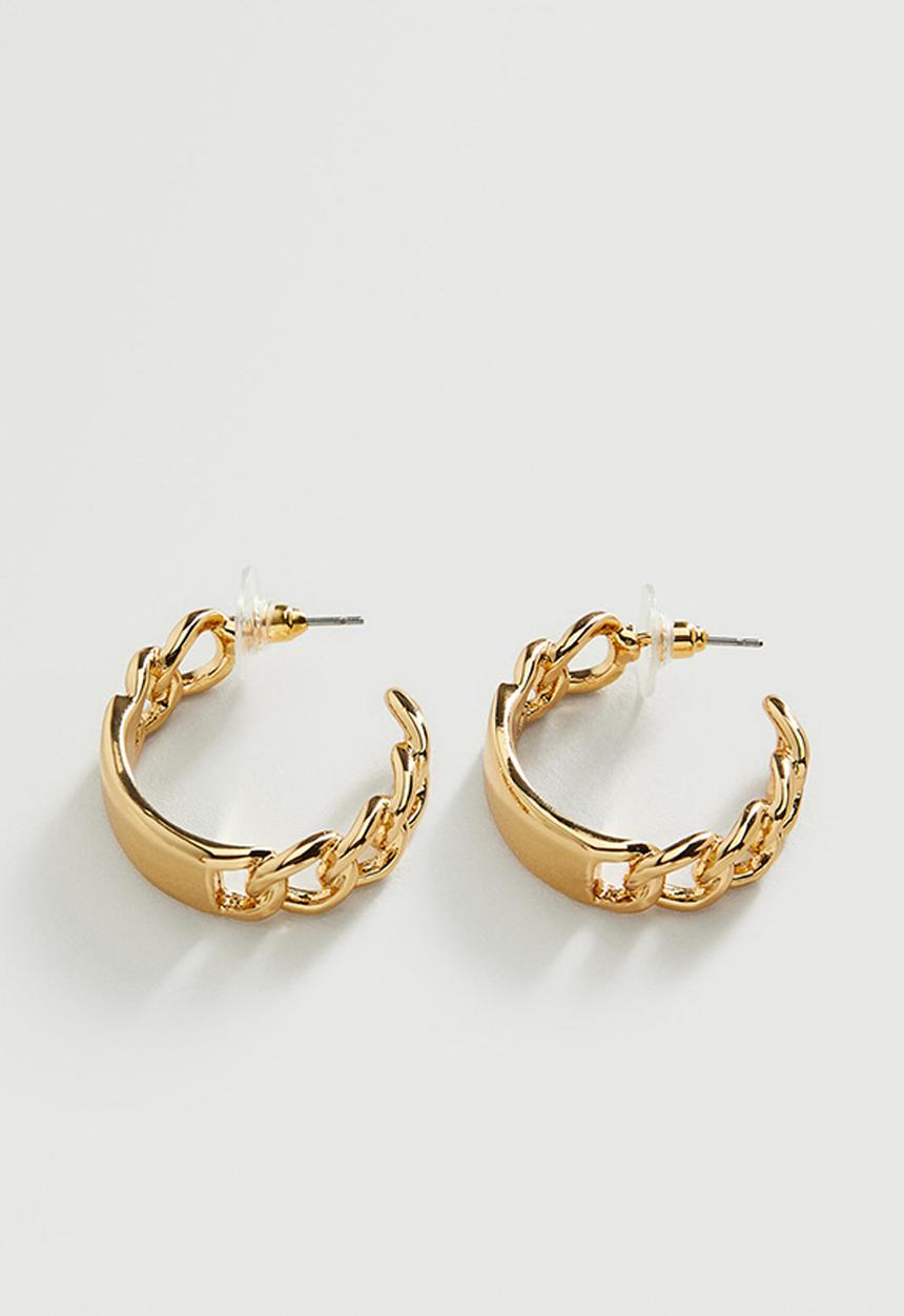 MANGO - Mixed hoop earrings - gold