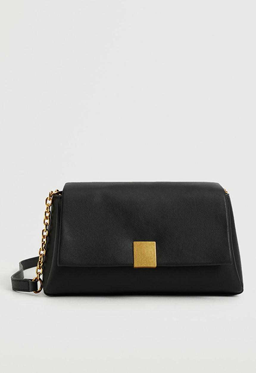 MANGO - Flap chain bag - black