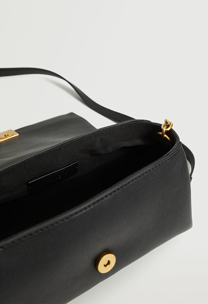 MANGO - Flap chain bag - black