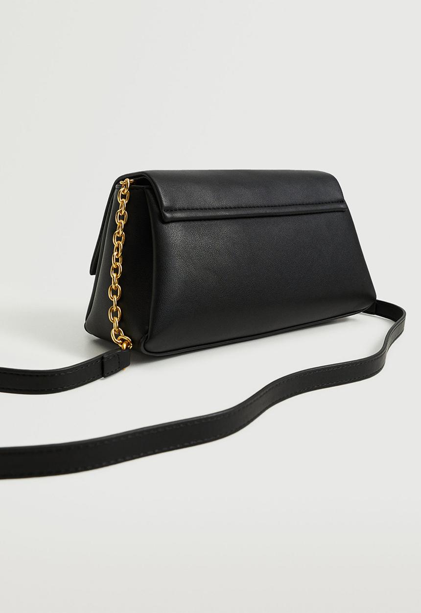 MANGO - Flap chain bag - black