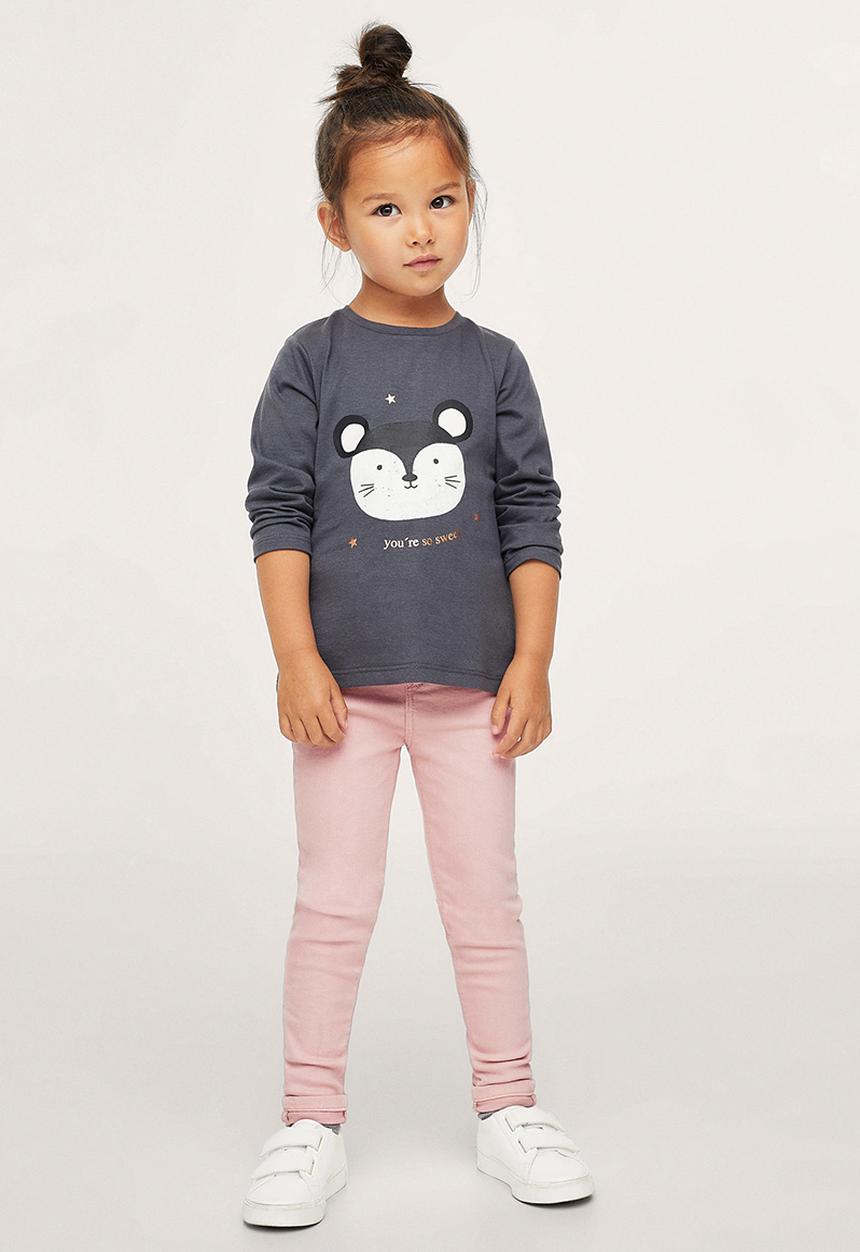 MANGO - T-shirt ratoli - charcoal