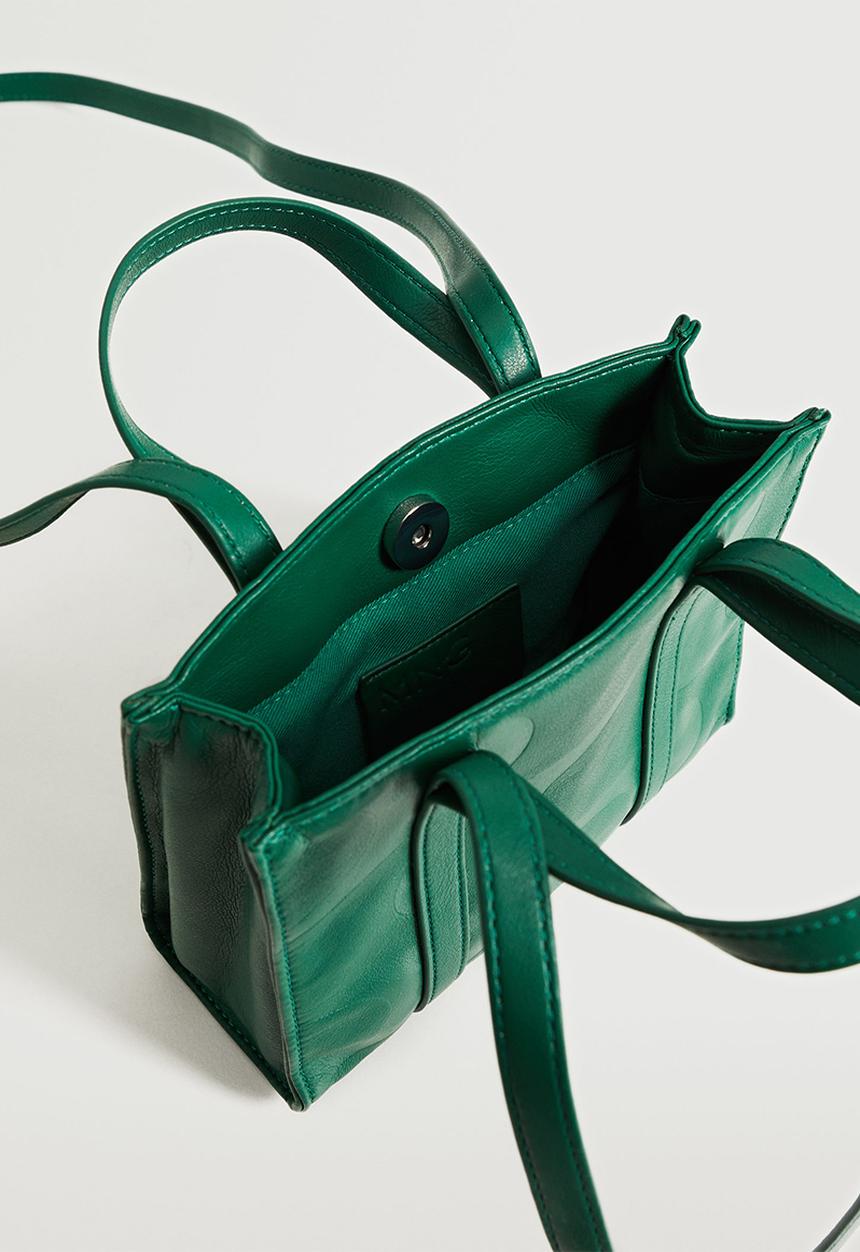 MANGO - Mini shopper bag - green