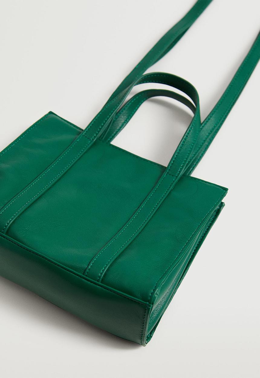 MANGO - Mini shopper bag - green