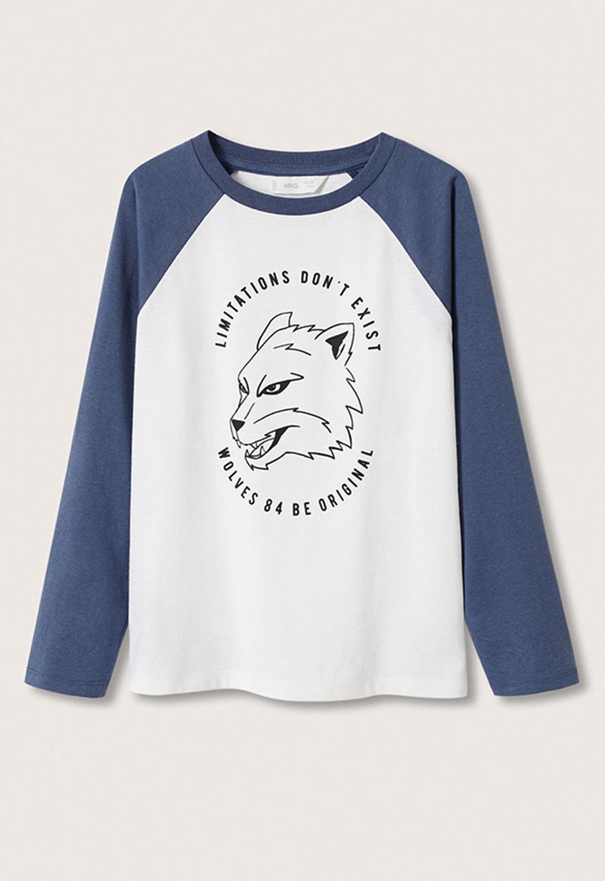 MANGO - T-shirt urban - blue