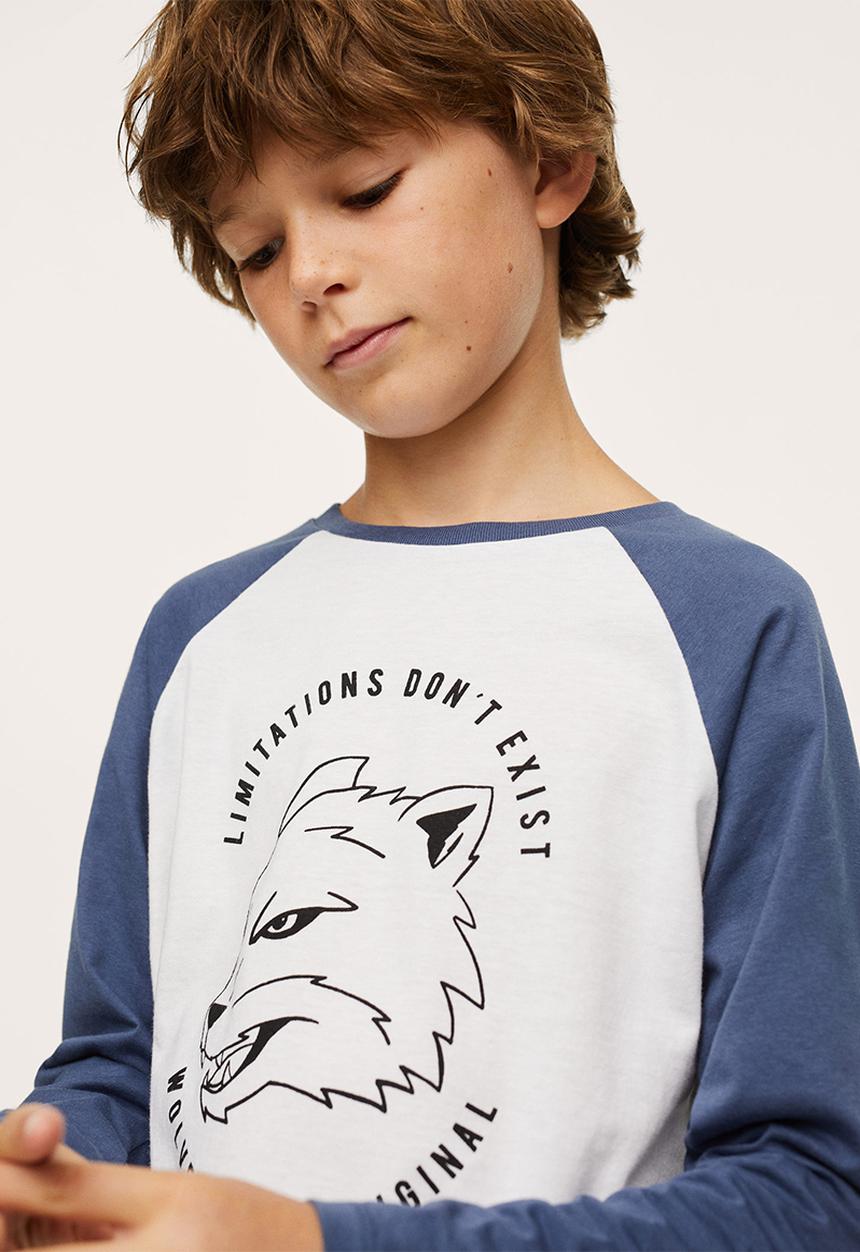 MANGO - T-shirt urban - blue