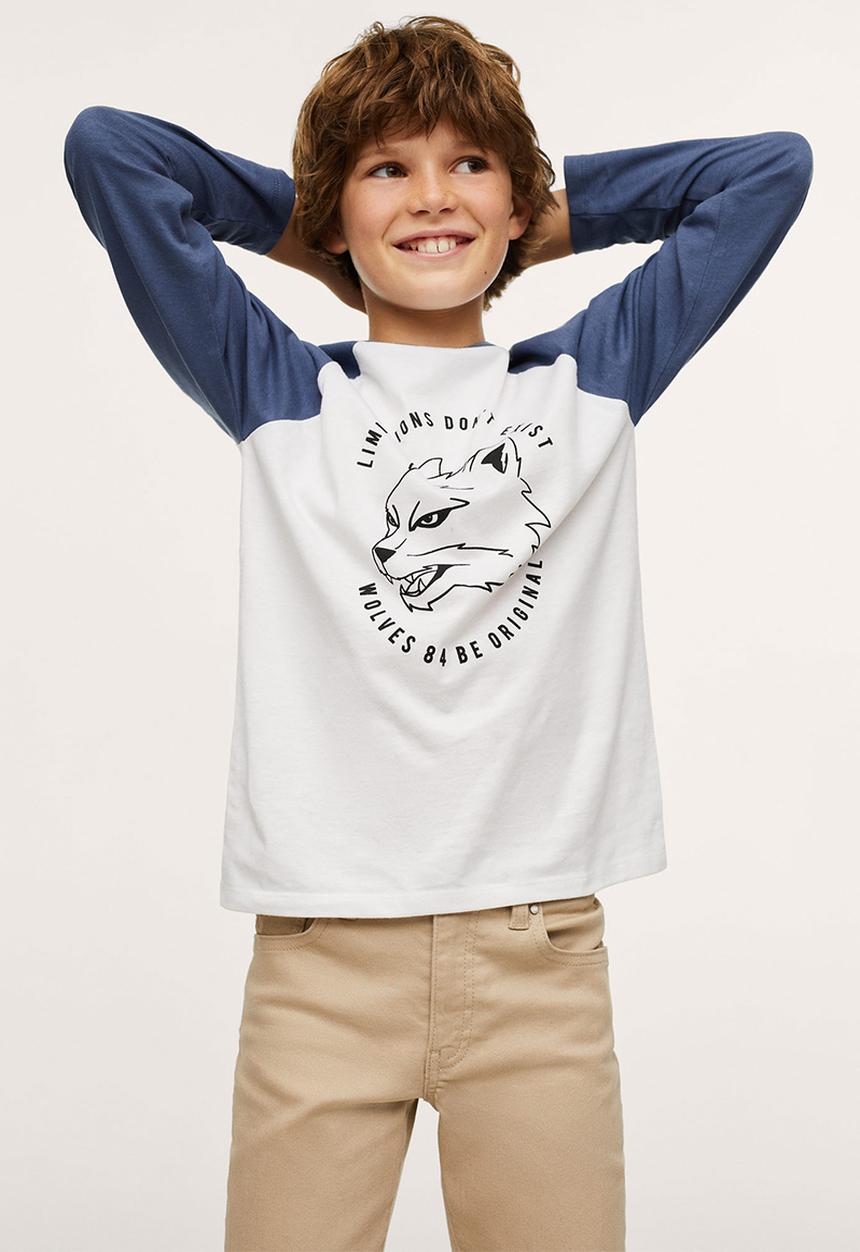 MANGO - T-shirt urban - blue