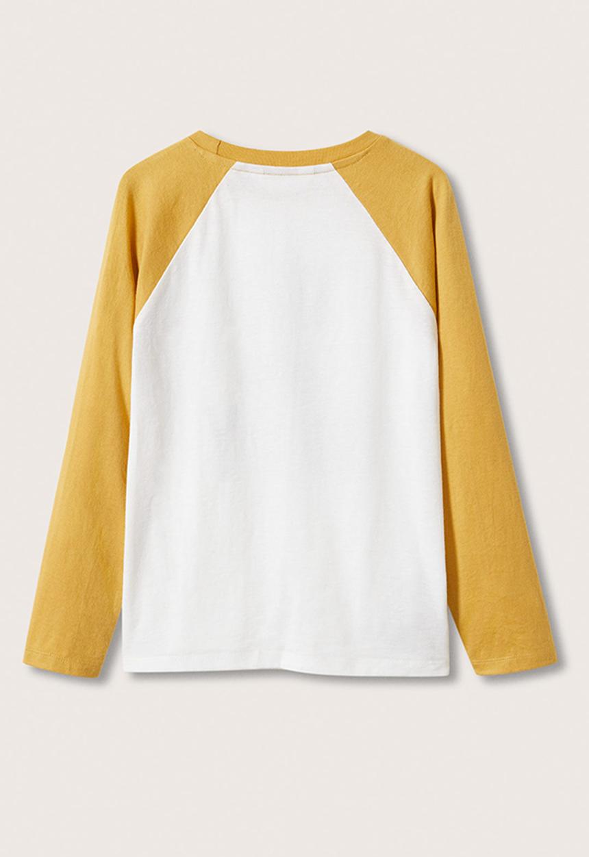 MANGO - T-shirt urban - yellow