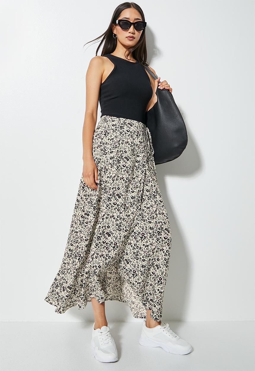 Superbalist - Easy wrap skirt - pink pop ditsy