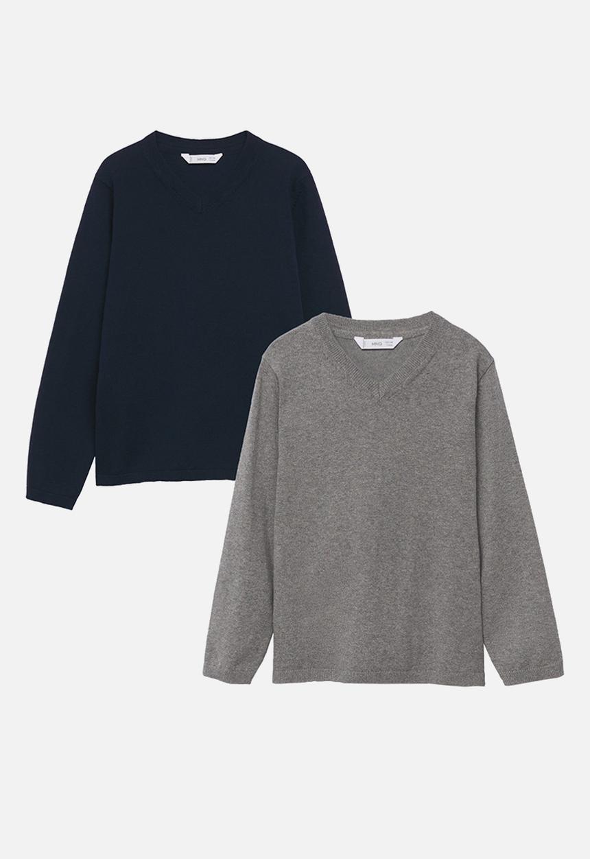 MANGO - Sweater fedepack - navy/grey