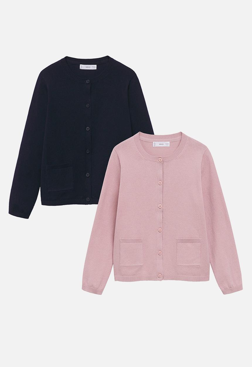 MANGO - Cardigan emma pack - navy/pink