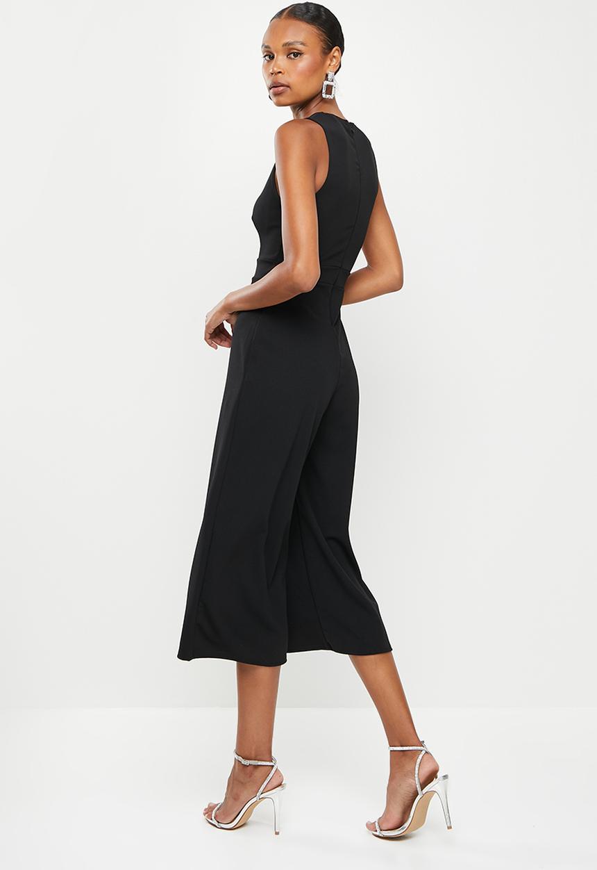 Missguided - Racer neck culotte - black