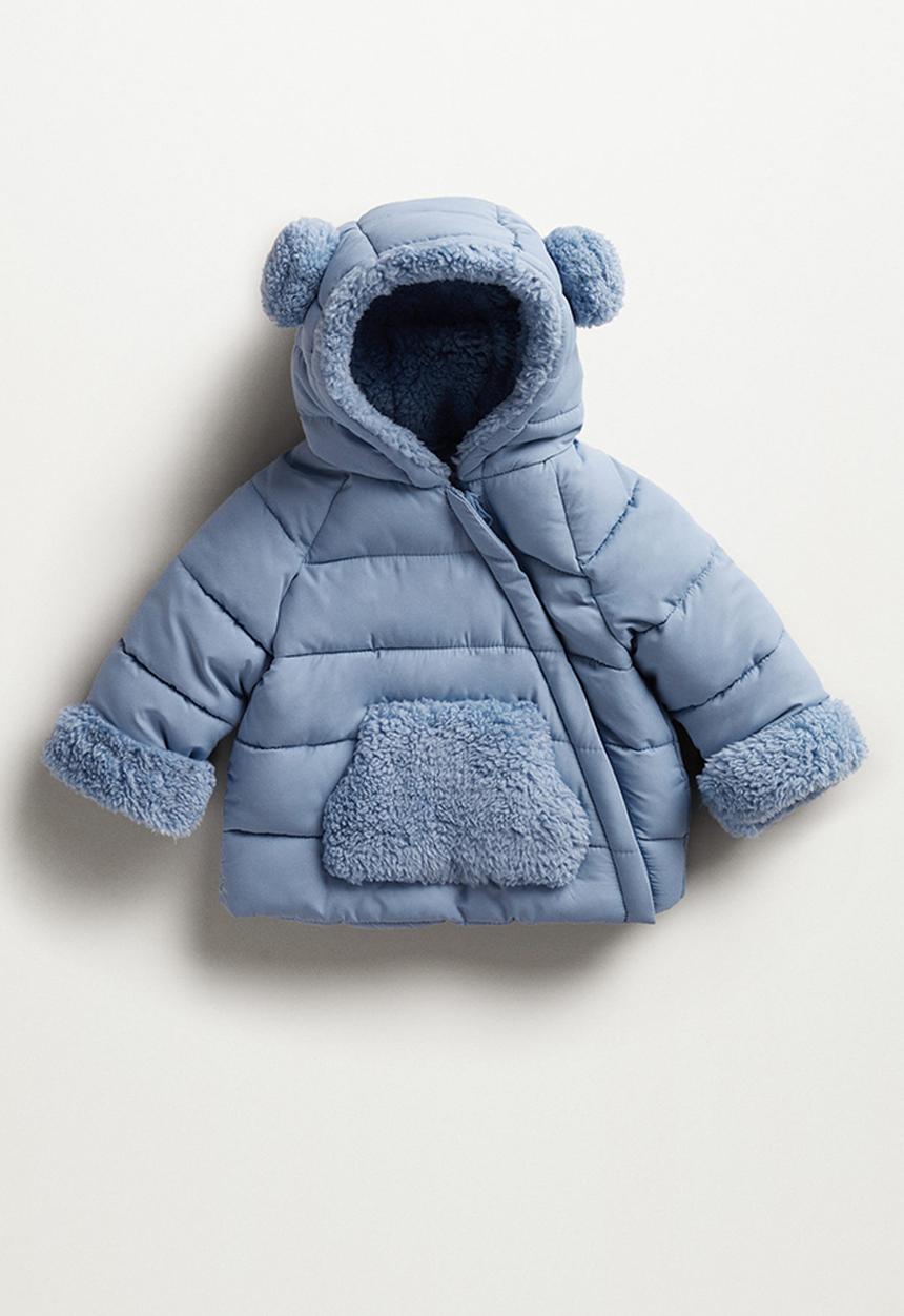MANGO - Anorak teddy - blue