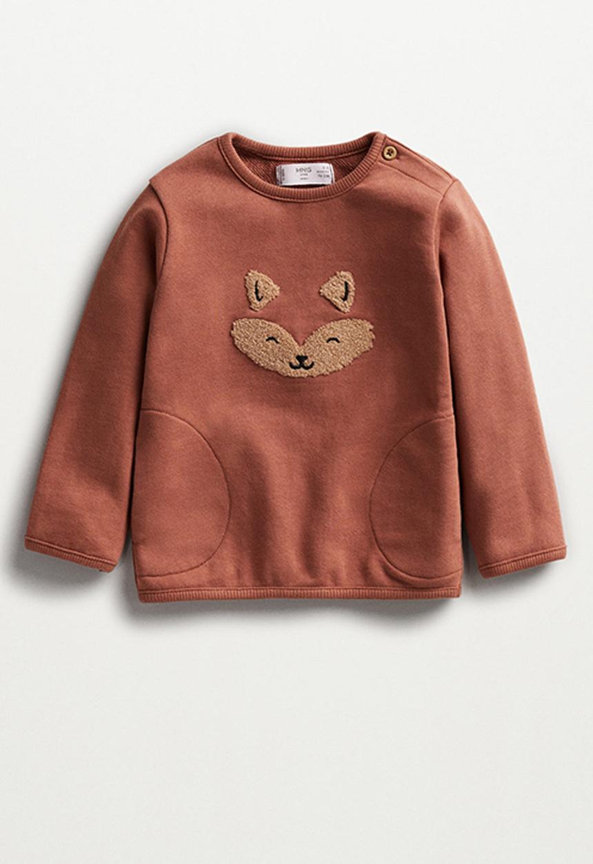 MANGO - Sweatshirt face - burnt orange