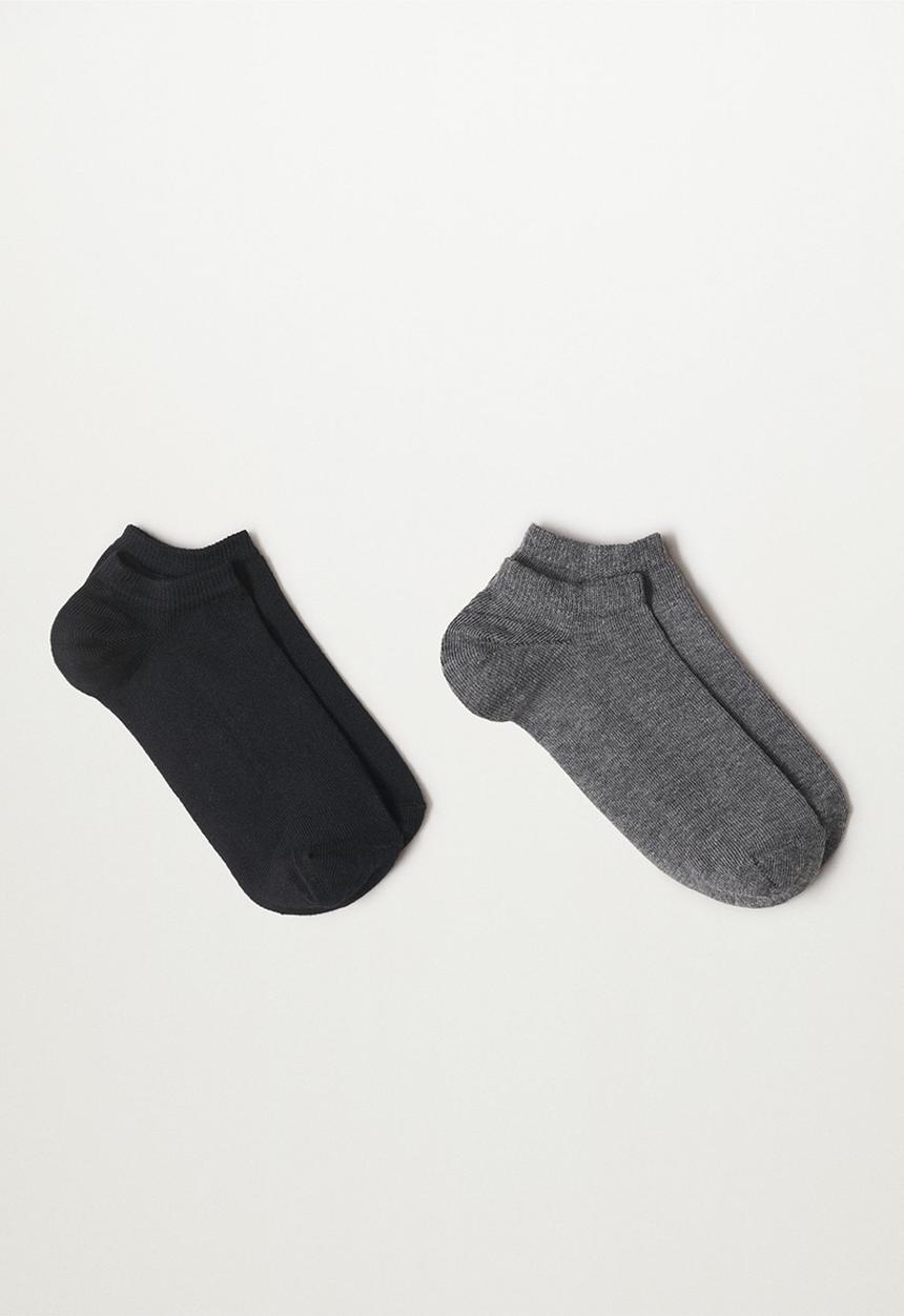 MANGO - Sock - tobi - grey & black 