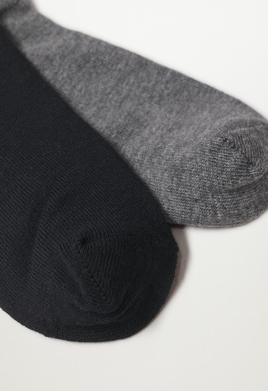 MANGO - Sock - tobi - grey & black 