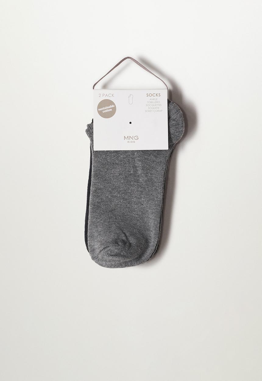 MANGO - Sock - tobi - grey & black 