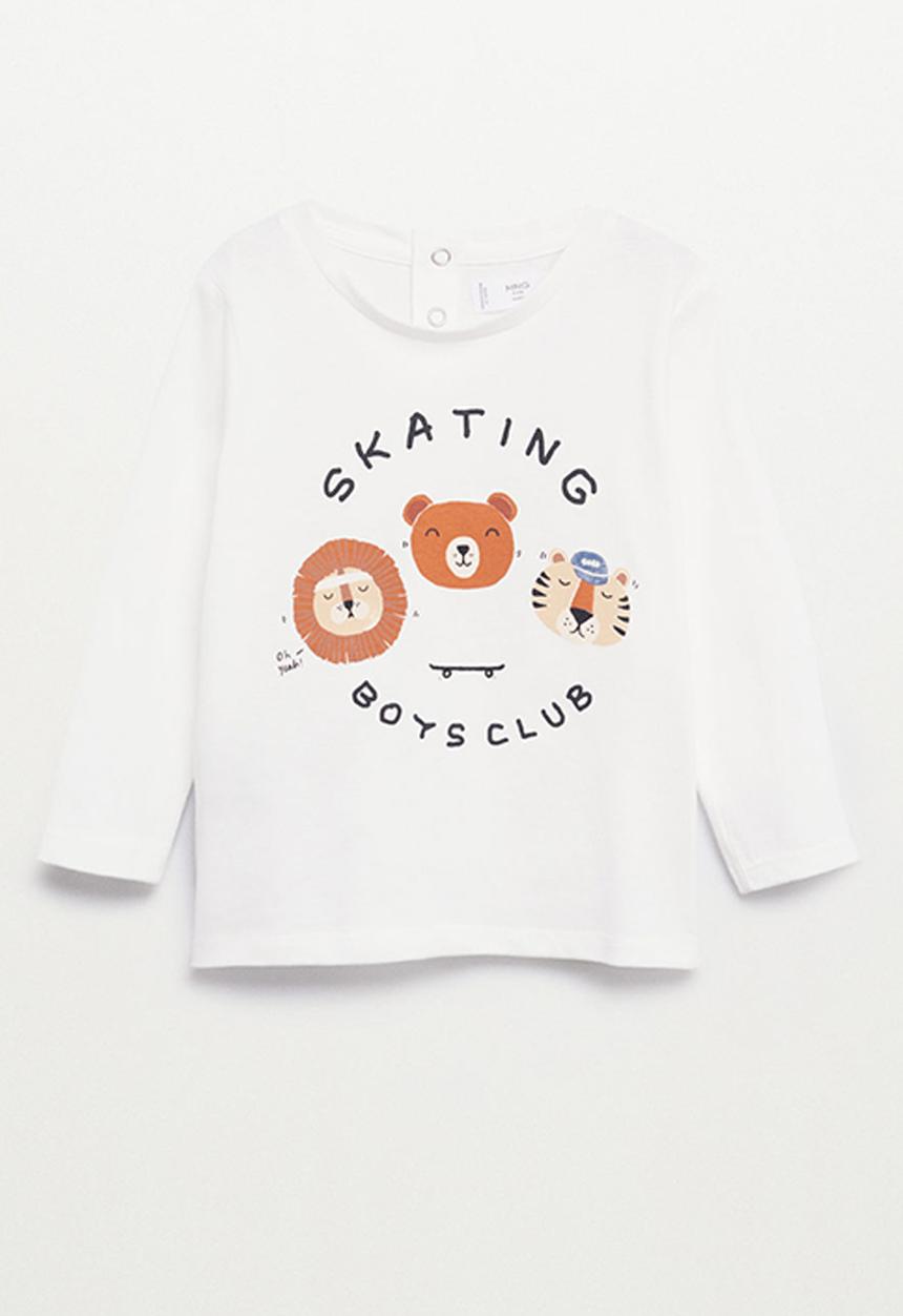 MANGO - T-shirt skate - white
