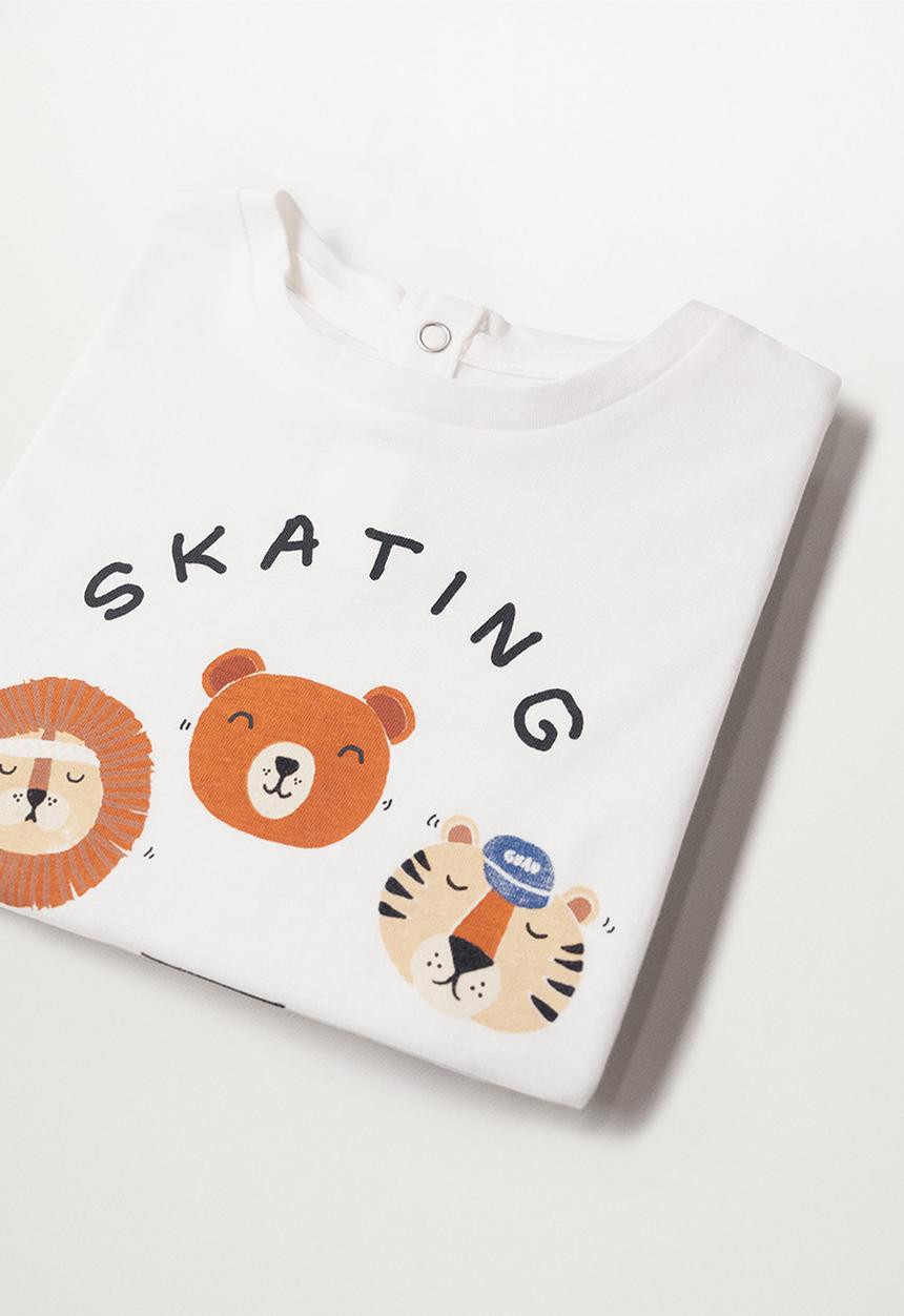 MANGO - T-shirt skate - white