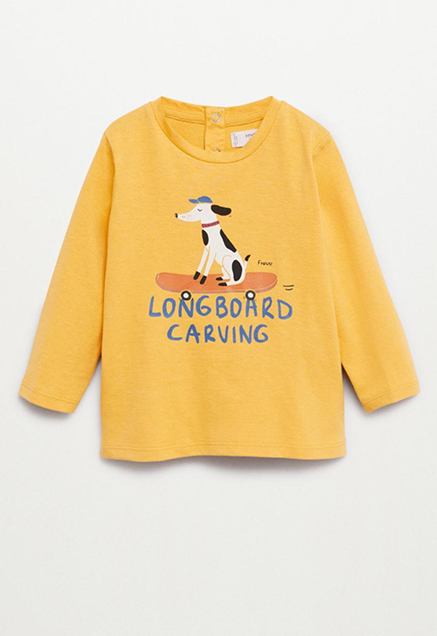MANGO - T-shirt skate - yellow