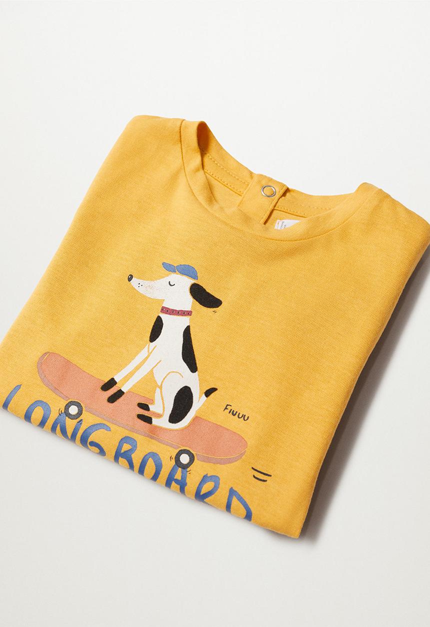 MANGO - T-shirt skate - yellow