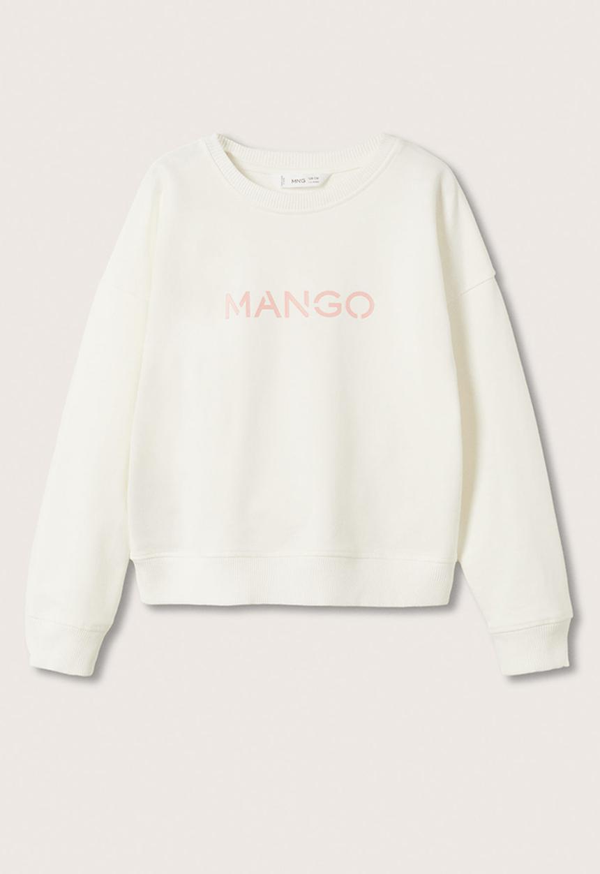 MANGO - Sweatshirt mangolog - off white 