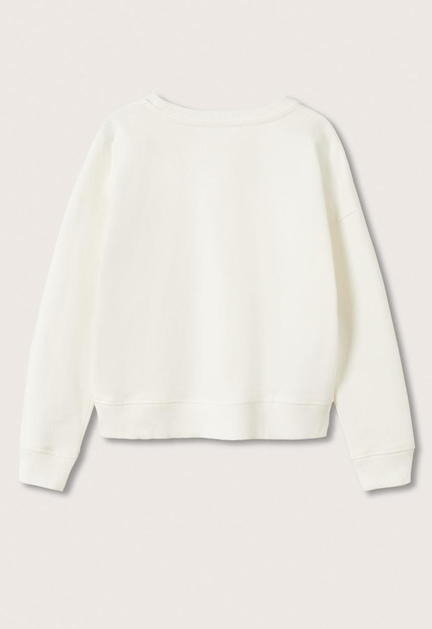 MANGO - Sweatshirt mangolog - off white 