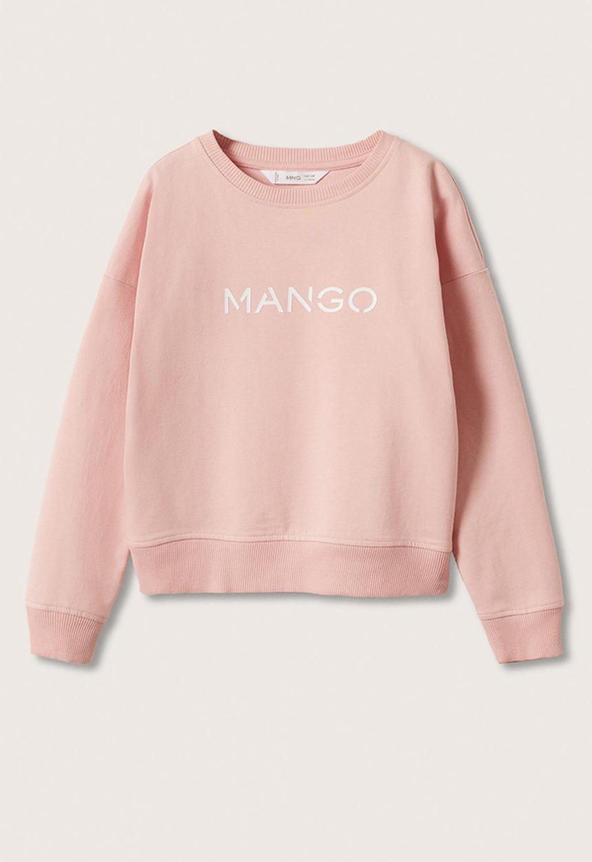 MANGO - Sweatshirt mangolog - pink