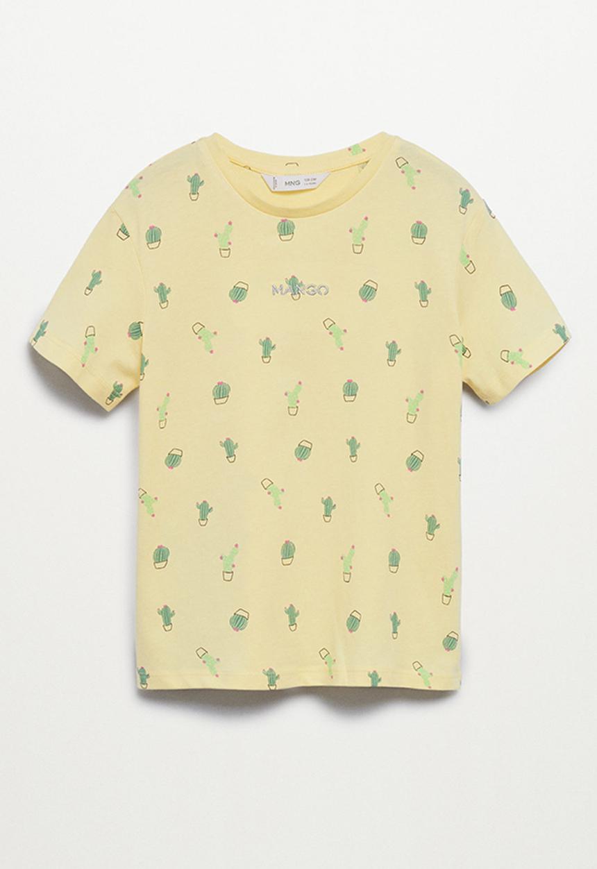 MANGO - T-shirt mangofis-h - yellow