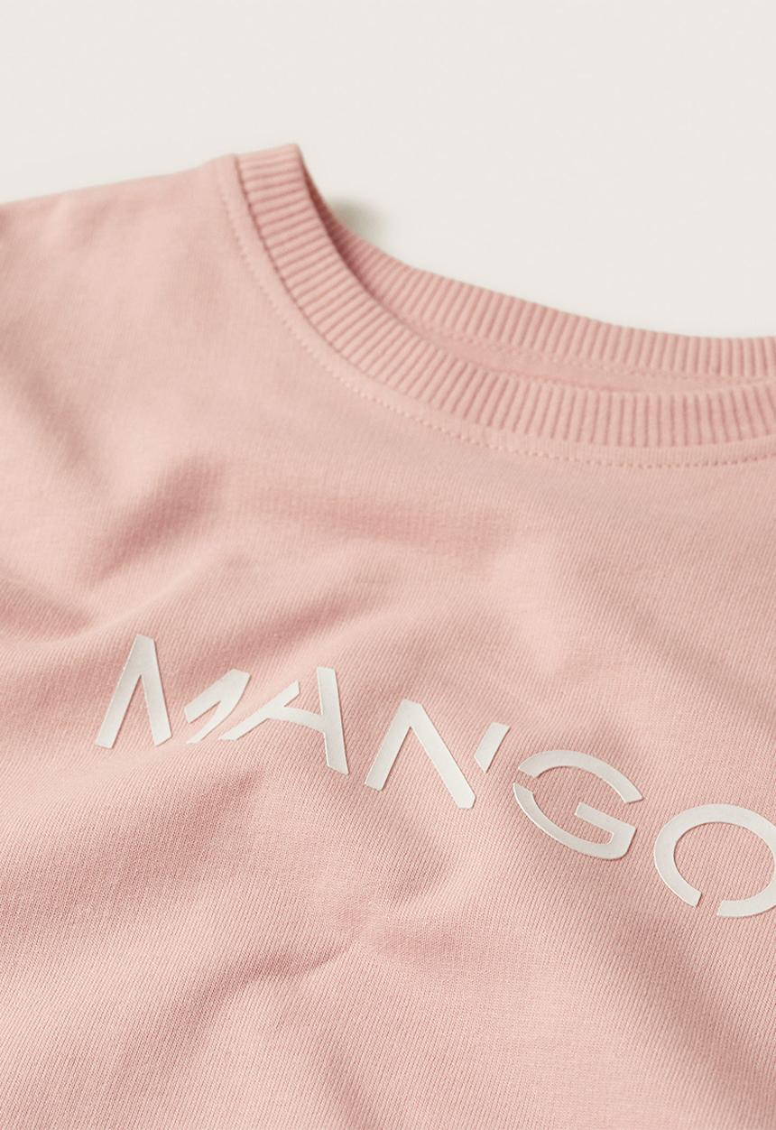 MANGO - Sweatshirt mangolog - pink