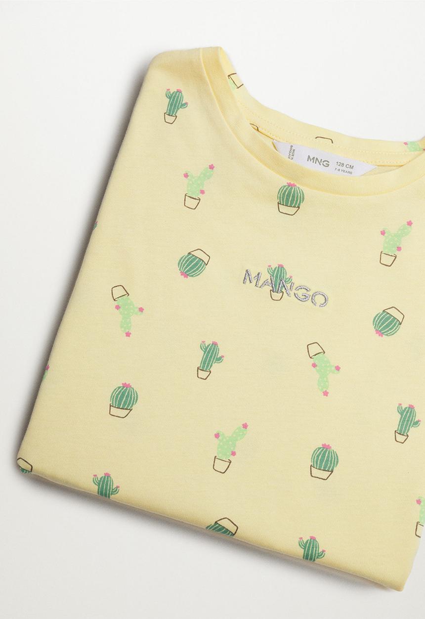 MANGO - T-shirt mangofis-h - yellow