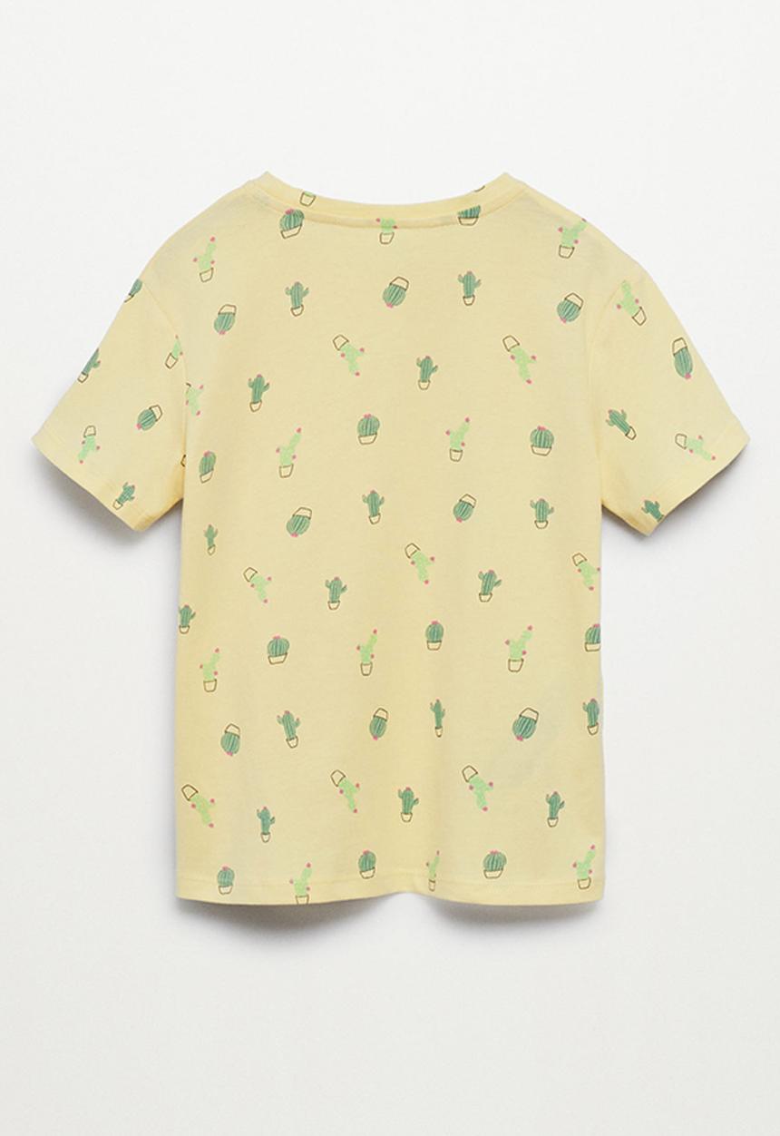 MANGO - T-shirt mangofis-h - yellow