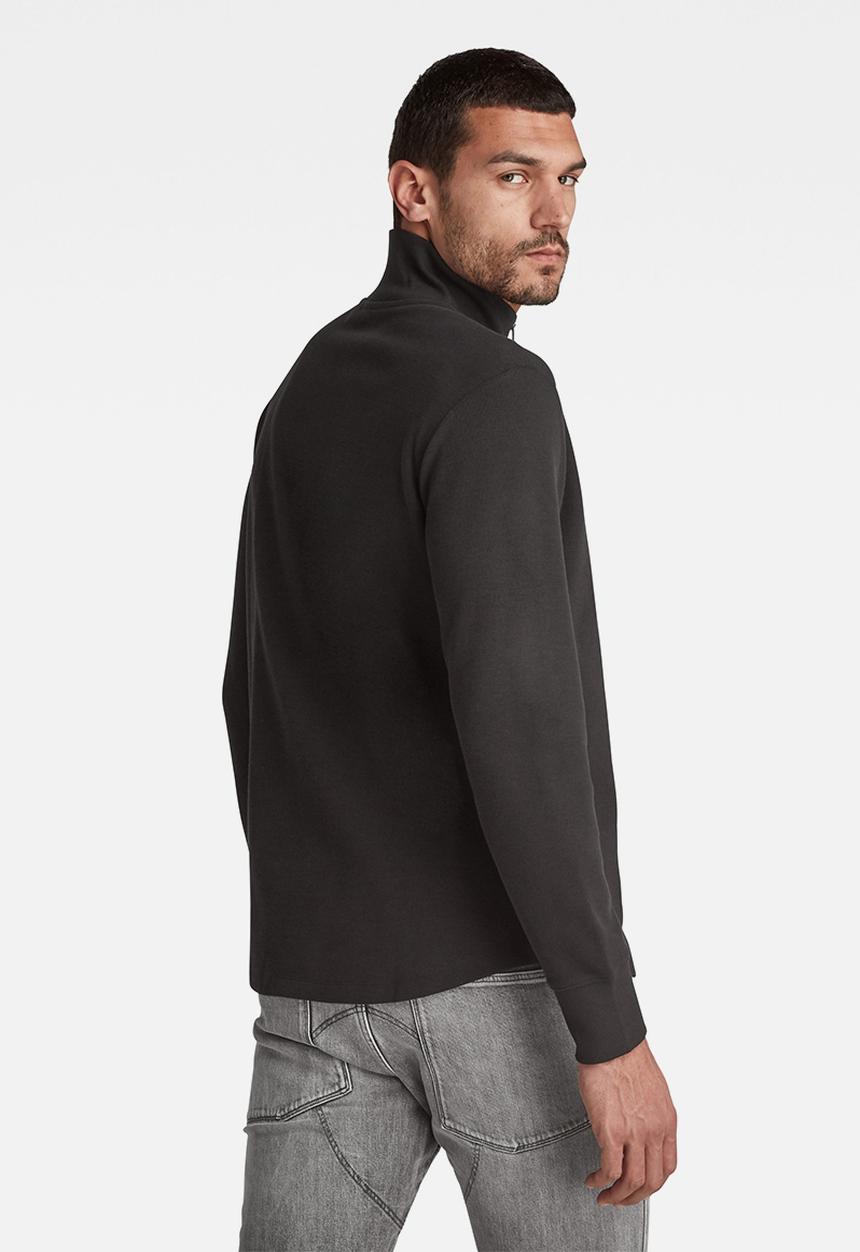 G-STAR - Jirgi half zip long sleeve - dark black