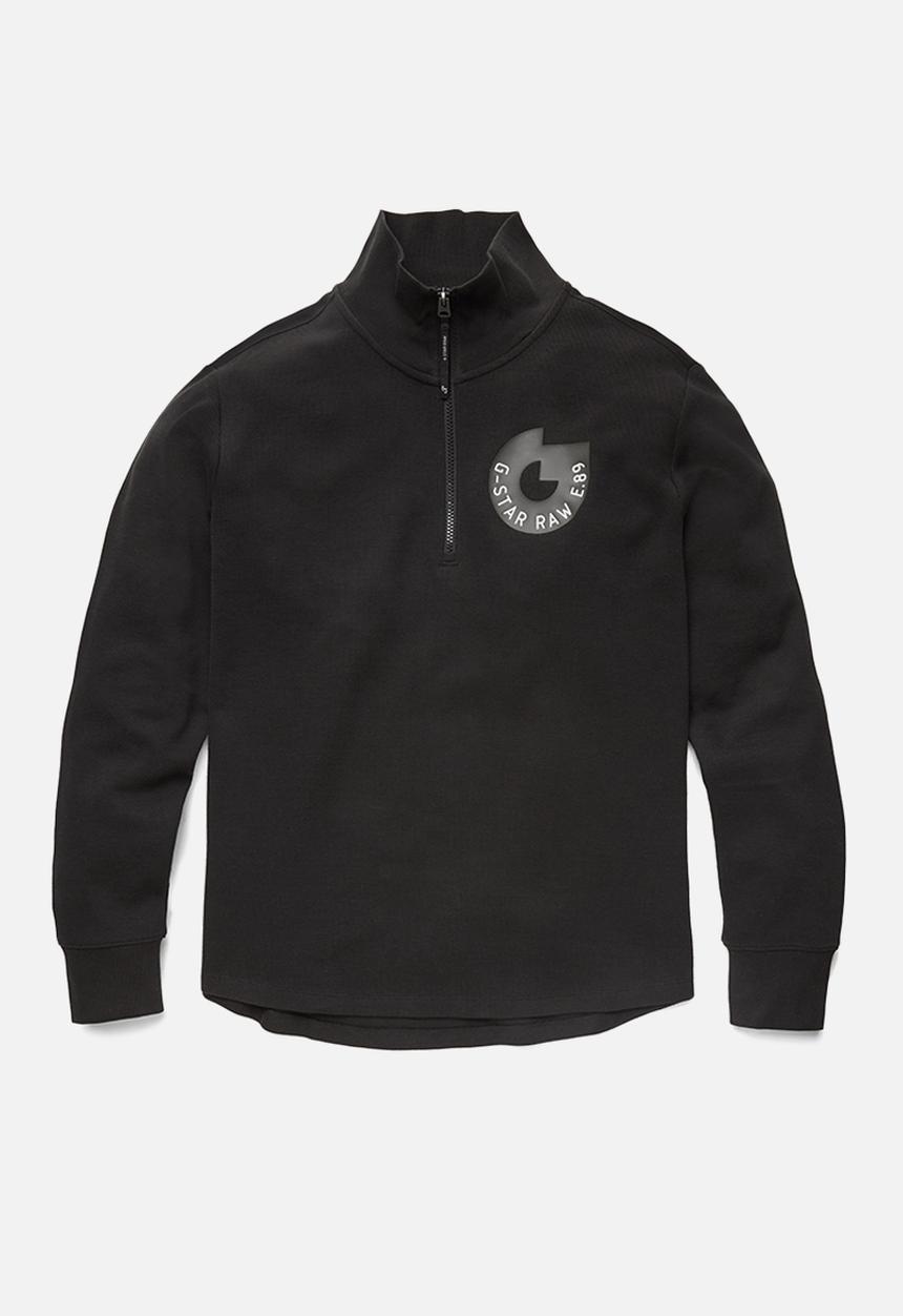G-STAR - Jirgi half zip long sleeve - dark black