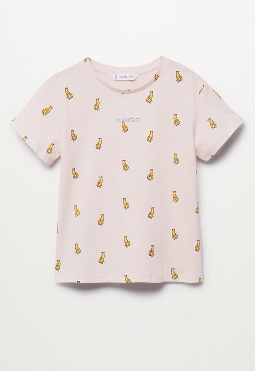 MANGO - T-shirt mangofis-h - light pink