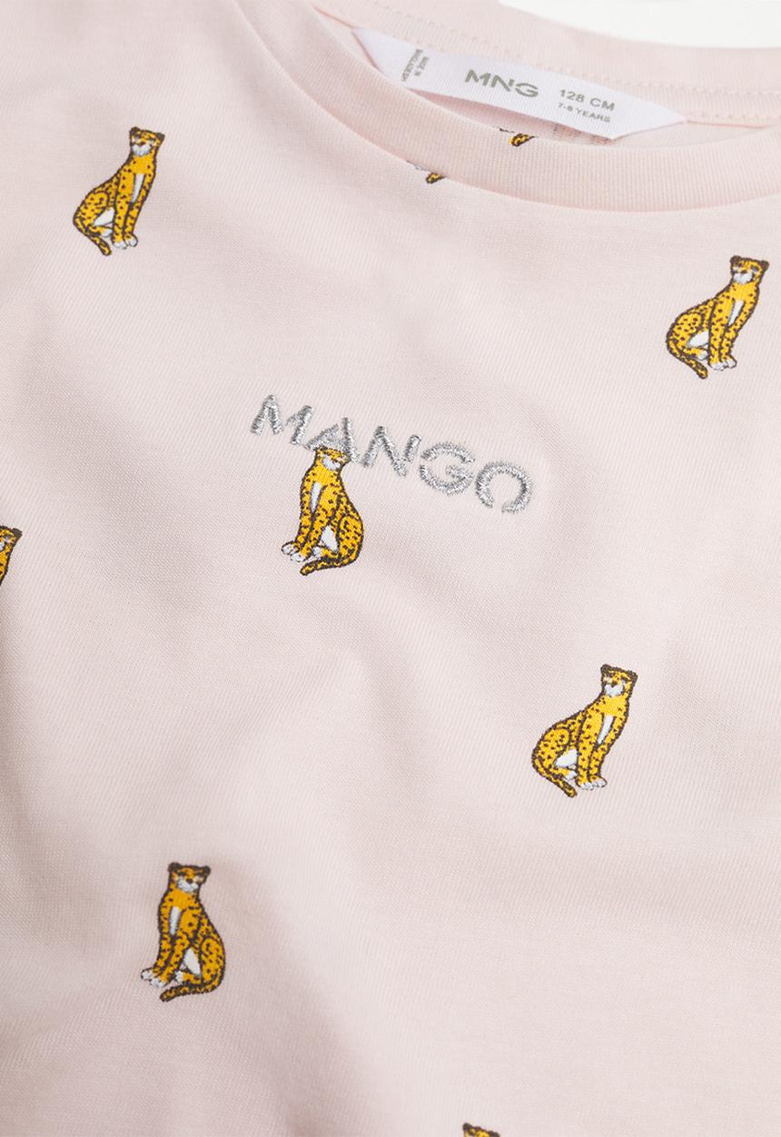 MANGO - T-shirt mangofis-h - light pink