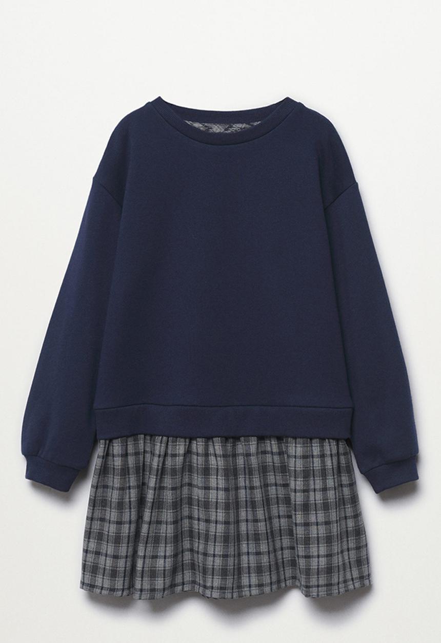 MANGO - Dress reme - navy 