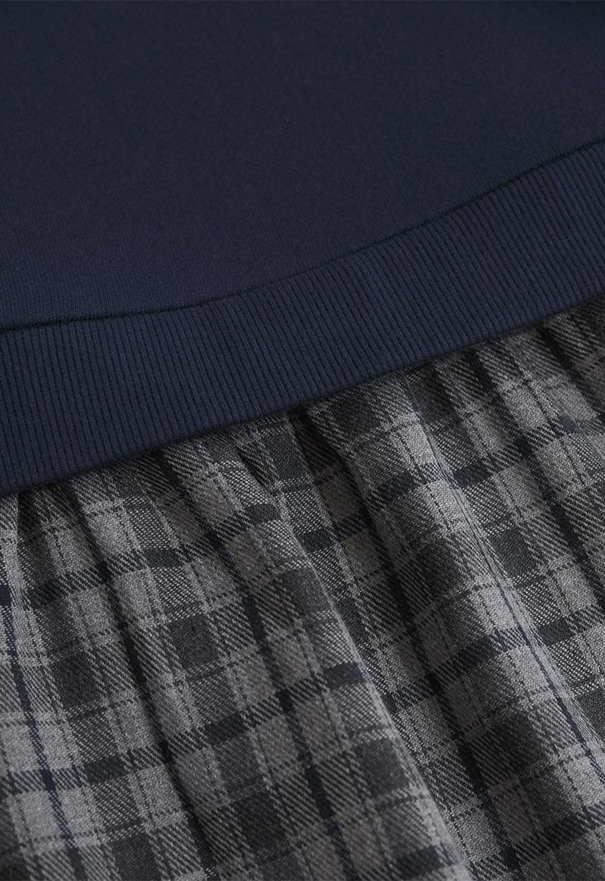 MANGO - Dress reme - navy 