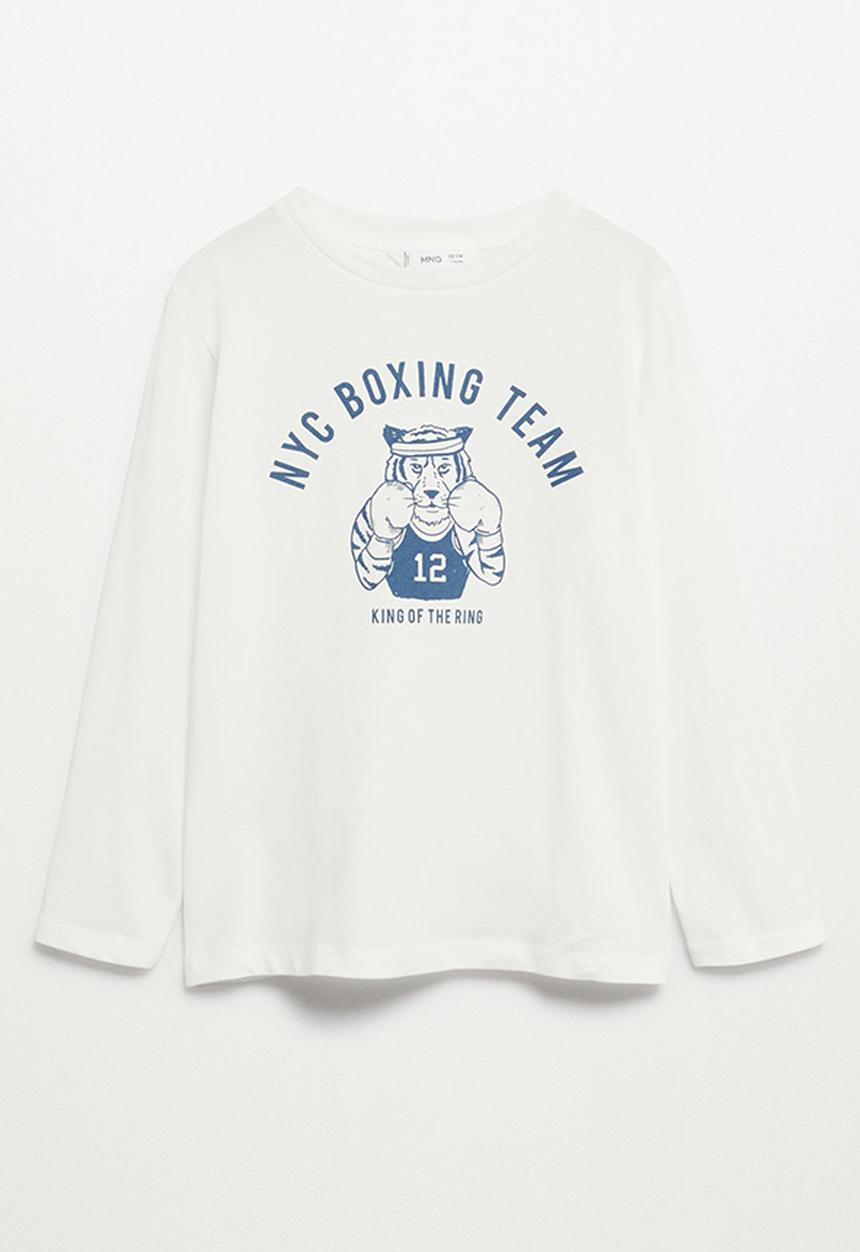 MANGO - T-shirt team - white 