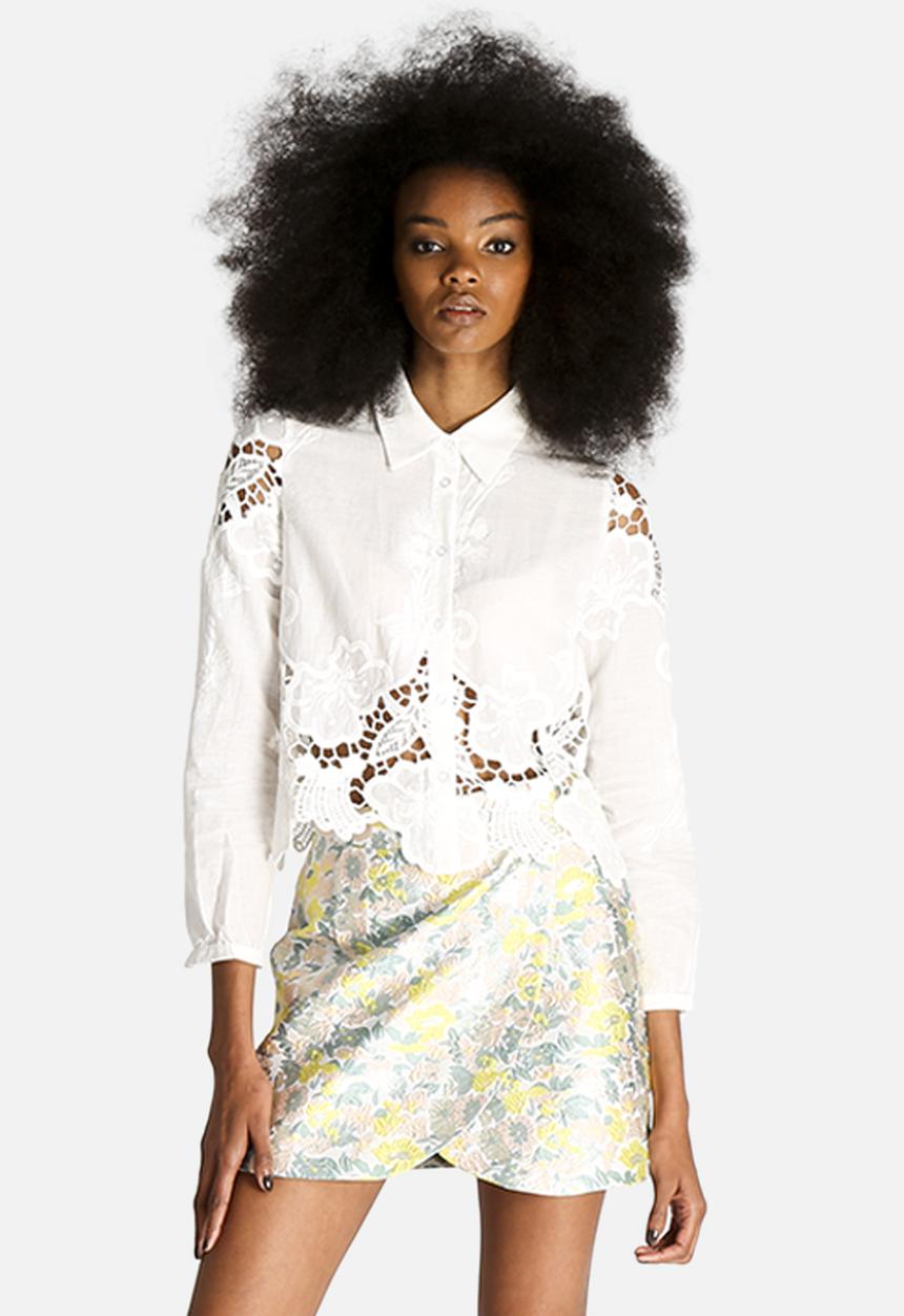Dahlia - Lila Embroidered Blouse
