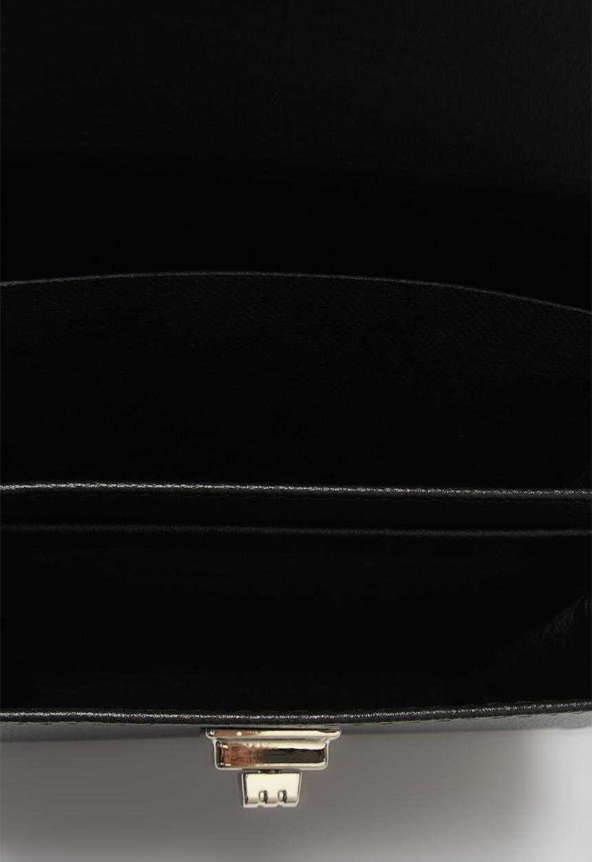 Trendyol - Faux croc detail crossbody bag - black