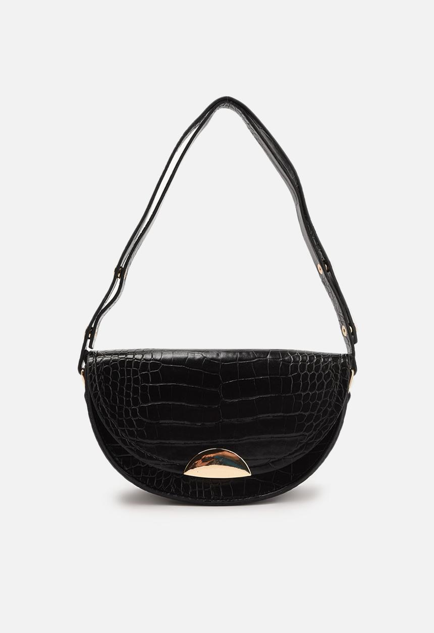 Trendyol - Faux croc bag - black