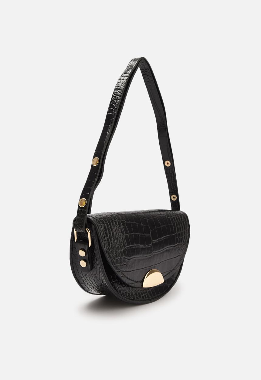 Trendyol - Faux croc bag - black