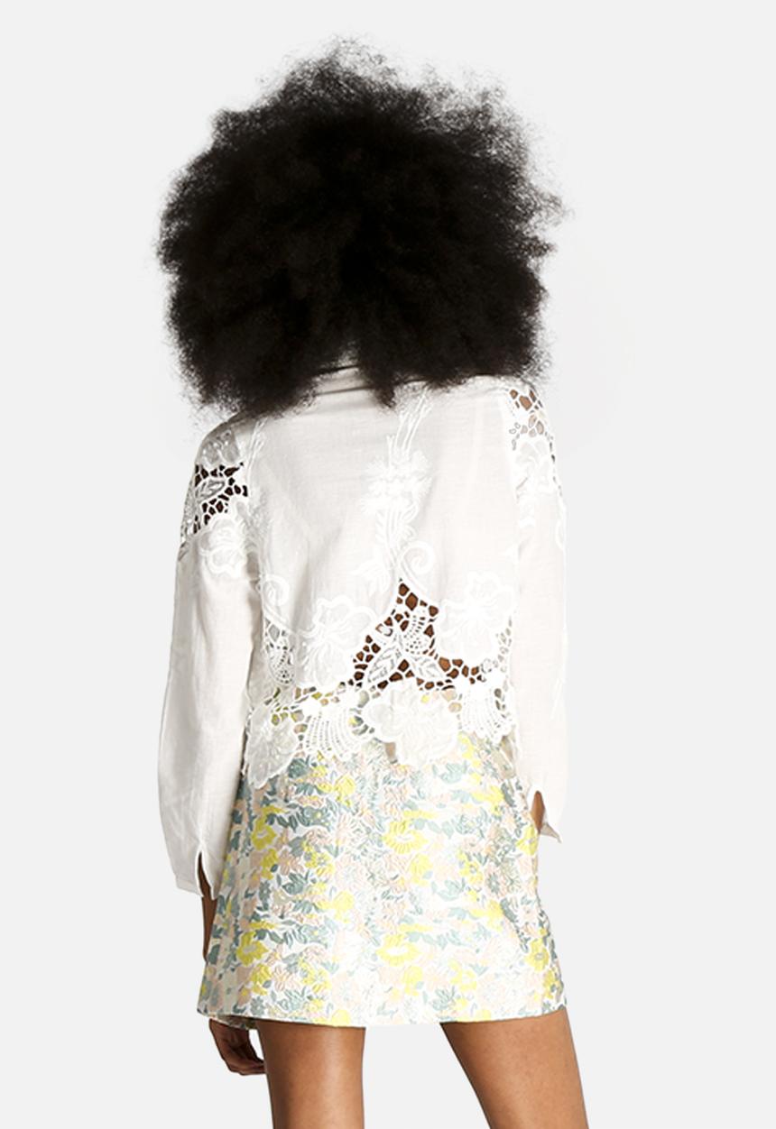 Dahlia - Lila Embroidered Blouse