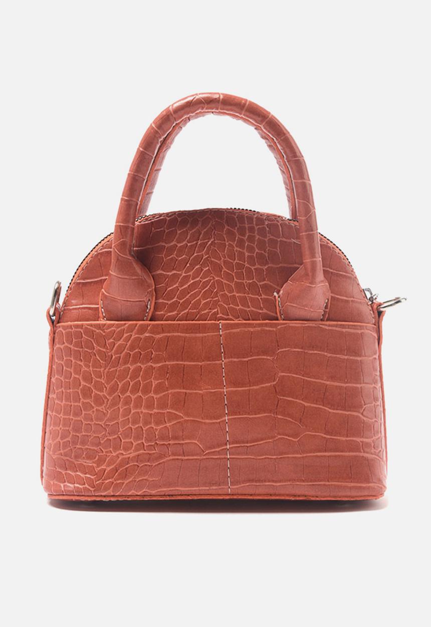 Trendyol - Faux croc top handle bag - pink
