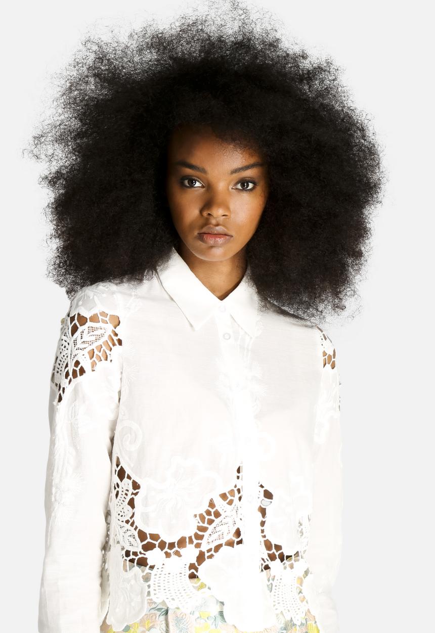 Dahlia - Lila Embroidered Blouse